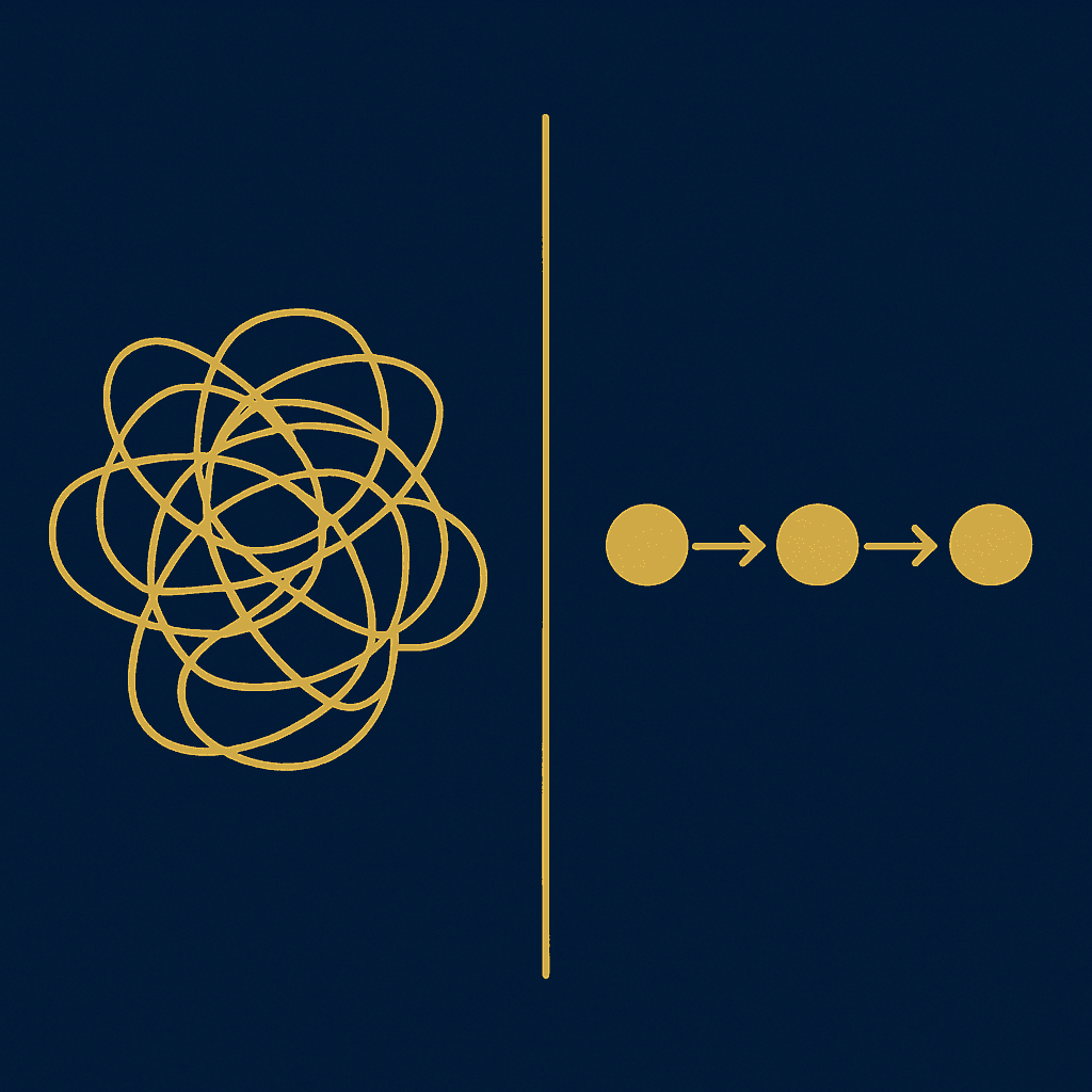 Complex system simplifed and showed as dots and lines